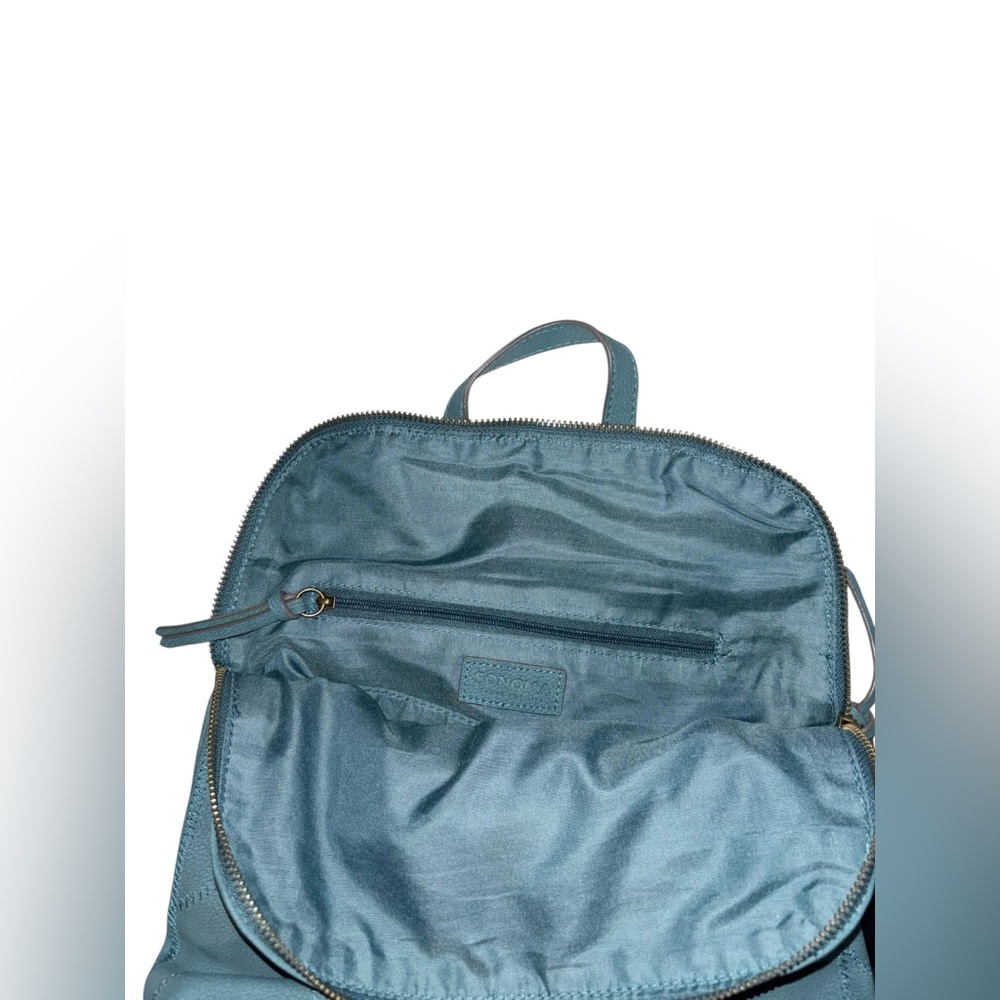 Sonoma Goods Turquoise/Green Faux Leather Backpack PurseDecorative Stitch - Picture 5 of 5